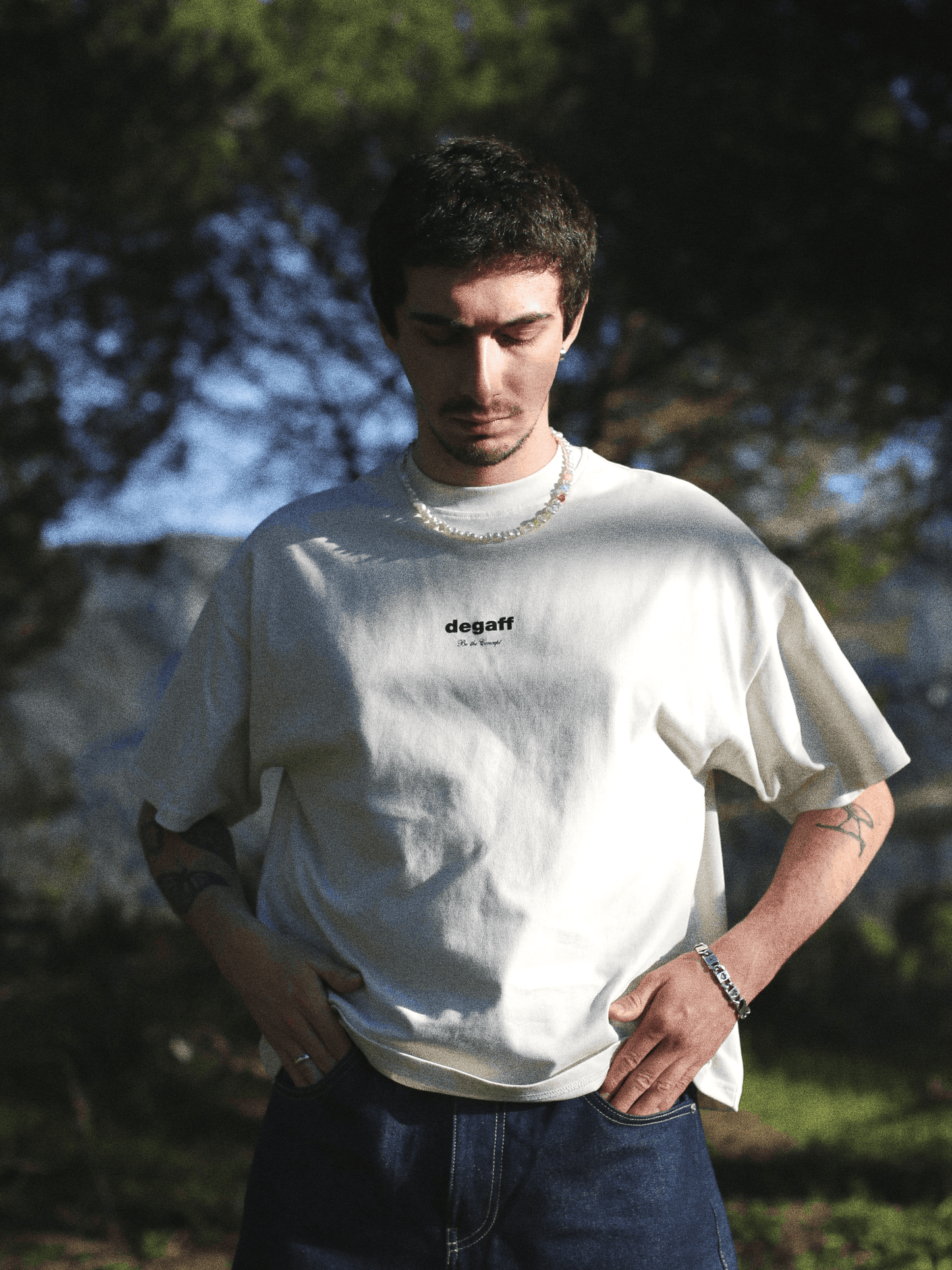 THE FLOCK BOXY T-SHIRT WHITE VINTAGE